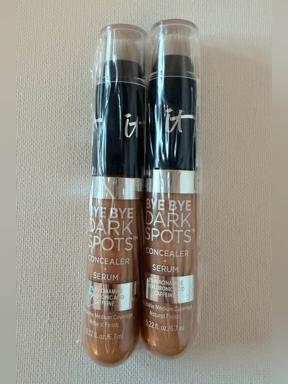 Two (2) IT Cosmetics Bye Bye Dark Spots Concealer + Serum - Tan Cool 40 - NWOB